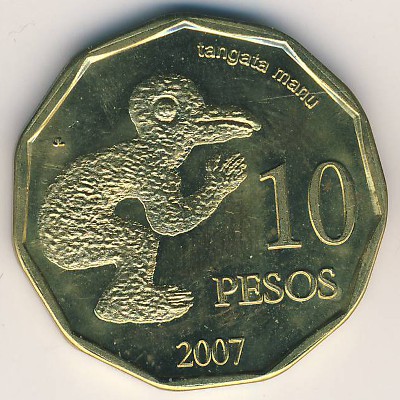 Easter Island., 10 pesos, 2007–2014
