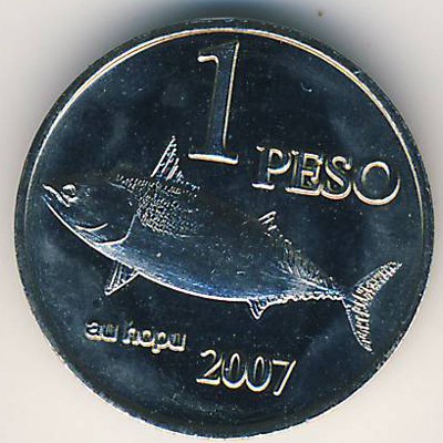 Easter Island., 1 peso, 2007–2014