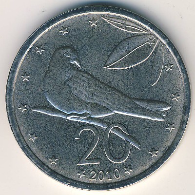 Cook Islands, 20 cents, 2010