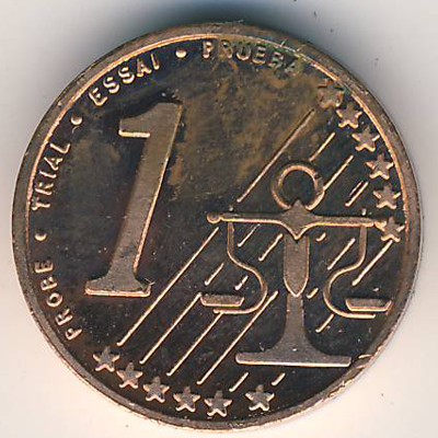 Cyprus., 1 euro cent, 2004