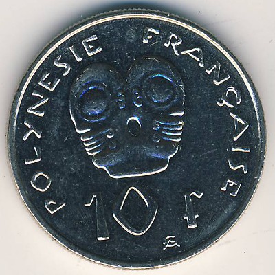 Французская Полинезия, 10 франков (1972–2005 г.)
