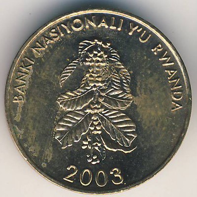 Rwanda, 5 francs, 2003