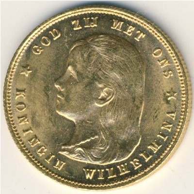 Netherlands, 10 gulden, 1892–1897