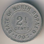 Северное Борнео, 2 1/2 цента (1903–1920 г.)