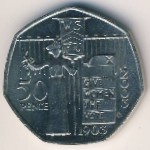 Великобритания, 50 пенсов (2003 г.)