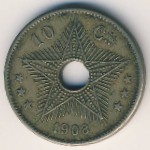 Свободный штат Конго, 10 сентим (1906–1908 г.)