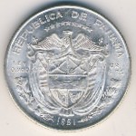 Panama, 1/4 balboa, 1961