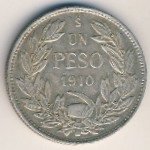 Chile, 1 peso, 1910