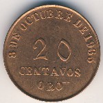 Peru, 20 centavos, 1935