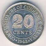 Малайя, 20 центов (1943–1945 г.)