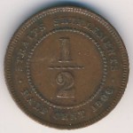 Стрейтс-Сетлментс, 1/2 цента (1904–1908 г.)