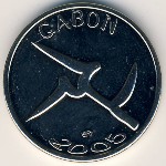 Габон., 1500 франков КФА (2005 г.)