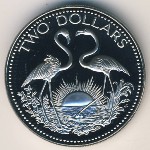 Багамские острова, 2 доллара (1981–1989 г.)