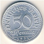 Веймарская республика, 50 пфеннигов (1919–1922 г.)