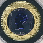 Gibraltar, 1/2 crown, 2000