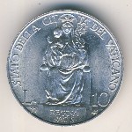 Vatican City, 10 lire, 1939–1941