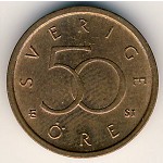 Швеция, 50 эре (1992–2009 г.)