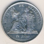 Guatemala, 1 peso, 1872–1873