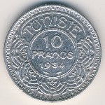 Тунис, 10 франков (1930–1934 г.)