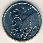 Brazil, 5 cruzeiros, 1990–1991