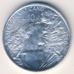 Vatican City, 10 lire, 1966