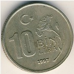 Turkey, 10000 lira, 1997–1999