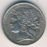 Peru, 1 peseta, 1880