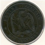 France, 10 centimes, 1853–1857