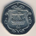 Isle of Man, 50 pence, 1985–1987