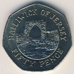 Джерси, 50 пенсов (1983–1997 г.)