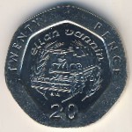 Isle of Man, 20 pence, 1993–1995