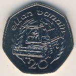 Isle of Man, 20 pence, 1988–1992