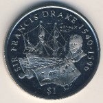 Виргинские острова, 1 доллар (2002–2004 г.)