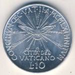 Vatican City, 10 lire, 1962