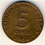 Тринидад и Тобаго, 5 центов (1966–1972 г.)
