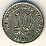 Тринидад и Тобаго, 10 центов (1966–1972 г.)