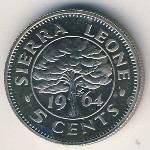Сьерра-Леоне, 5 центов (1964 г.)