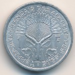 Французская территория афаров и исса, 1 франк (1969–1975 г.)