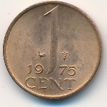 Netherlands, 1 cent, 1950–1980