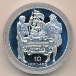 Barbados, 10 dollars, 1991