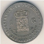 Netherlands East Indies, 1 gulden, 1839–1840