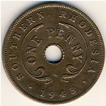 Южная Родезия, 1 пенни (1942–1947 г.)