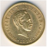 Cuba, 5 pesos, 1915–1916