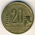 Argentina, 20 centavos, 1942–1950