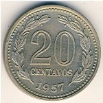 Argentina, 20 centavos, 1957–1961