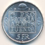 Switzerland, 5 francs, 1936