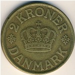 Denmark, 2 kroner, 1924–1926