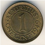 Маврикий, 1 цент (1949–1952 г.)