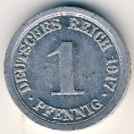 Германия, 1 пфенниг (1916–1918 г.)