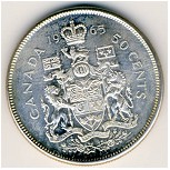 Canada, 50 cents, 1965–1966